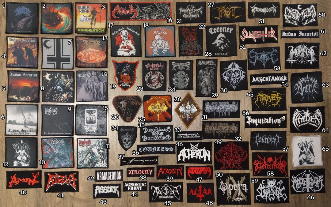 Various Rock & Metal Band Patches Part 01 - Etsy