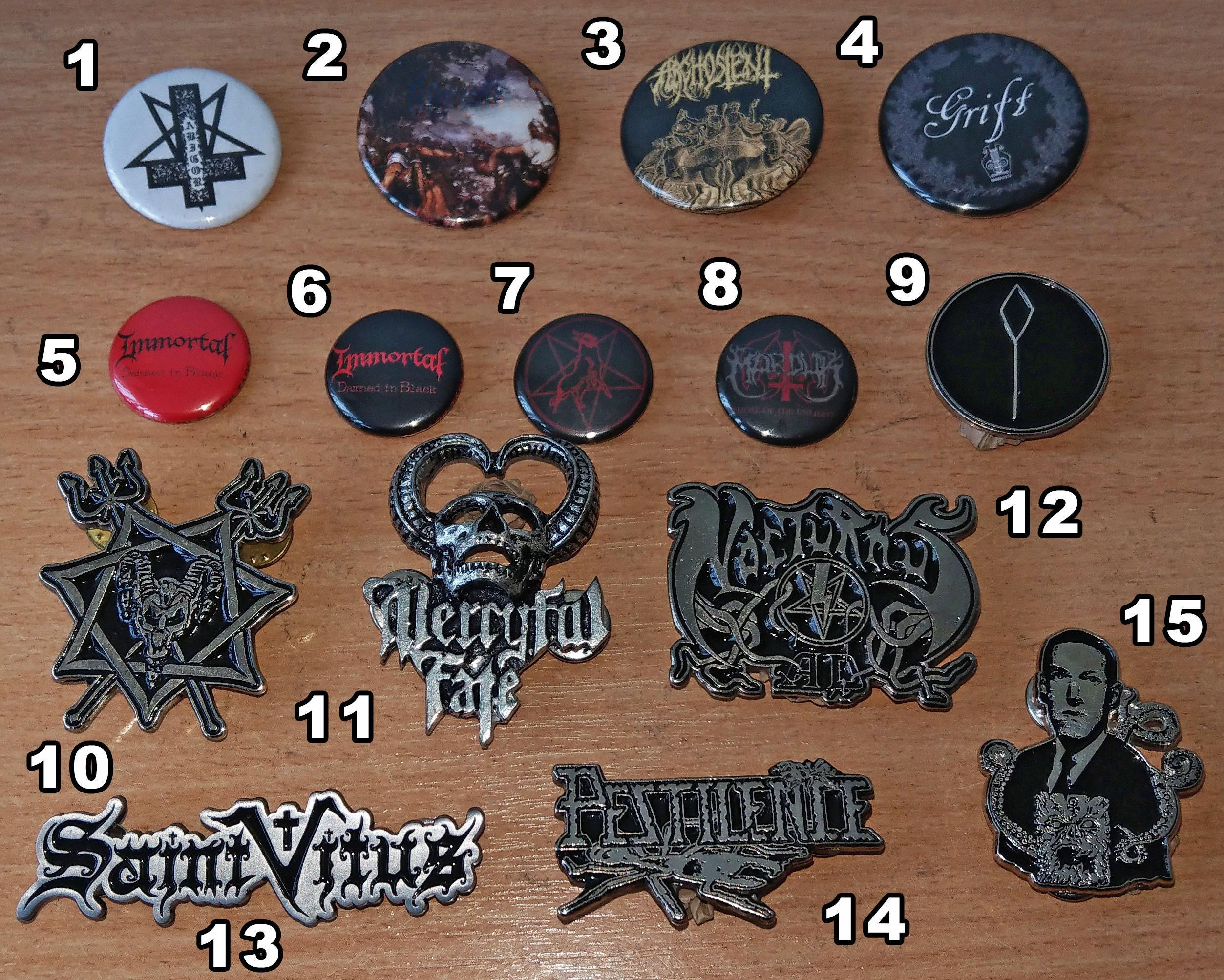 Metalcore band buttons (1Inch, mixed lots, heavy metal, pins, deathcore,  badges) 