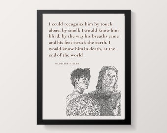 Song of Achilles 2 // Madeline Miller Quote // Digital Print