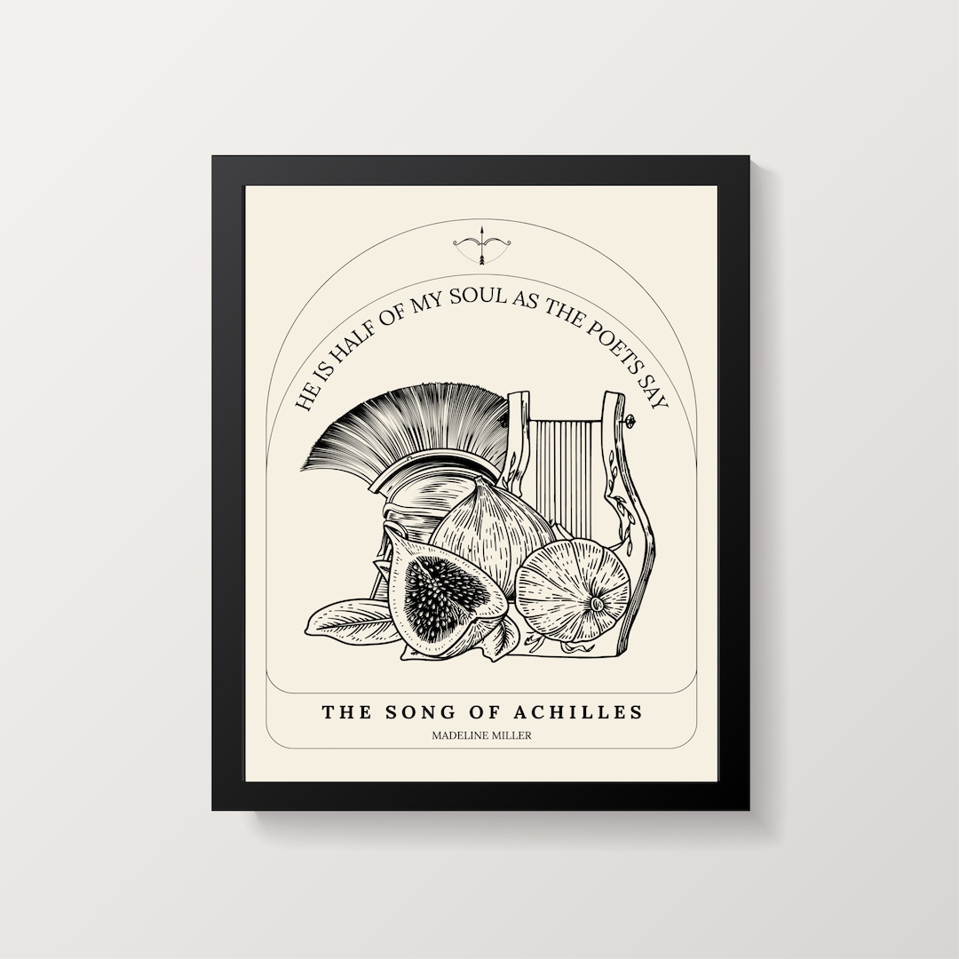 The Song of Achilles, Madeline Miller // Digital Print Etsy