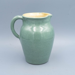 Pisgah Forest Pottery Turquoise and Yellow Pitcher image 1