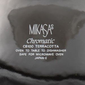 Mikasa Chromatic Terracotta Salad Plate & Rim Soup Bowl Set two sets of two Vintage 1990s Dinnerware image 7