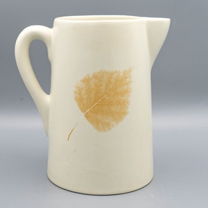 Denby Energy Leaf Ceramic Pitcher Vintage British Pottery Water Pitcher Stoneware Water Jug English Dinnerware image 1