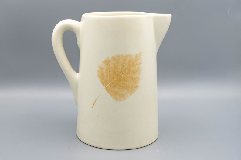 Denby Energy Leaf Ceramic Pitcher Vintage British Pottery Water Pitcher Stoneware Water Jug English Dinnerware image 1