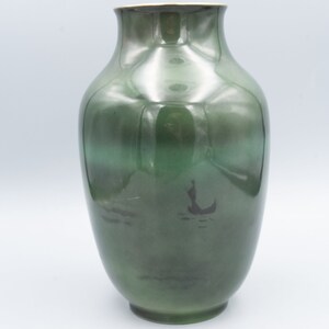Royal Bayreuth Green Scenic Fisherman Vase Antique Porcelain Early 1900s image 5