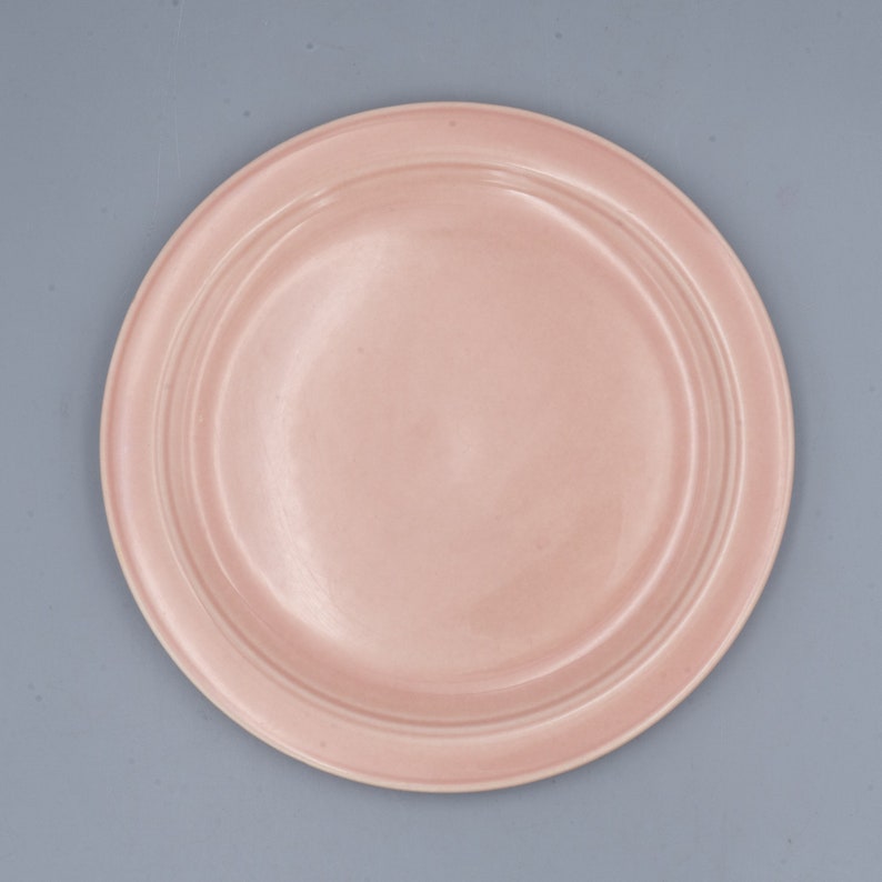 BREAD PLATE Vernon Kilns Early California Pink Vintage California Pottery Mid Century Modern Dinnerware Colorware Side Plate image 2