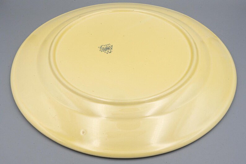 CHOP PLATE LuRay Pastels Yellow, Taylor Smith & Taylor TST Vintage West Virginia Pottery Mid-century Modern Dinnerware image 8