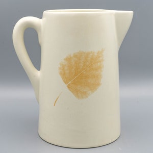 Denby Energy Leaf Ceramic Pitcher Vintage British Pottery Water Pitcher Stoneware Water Jug English Dinnerware image 4