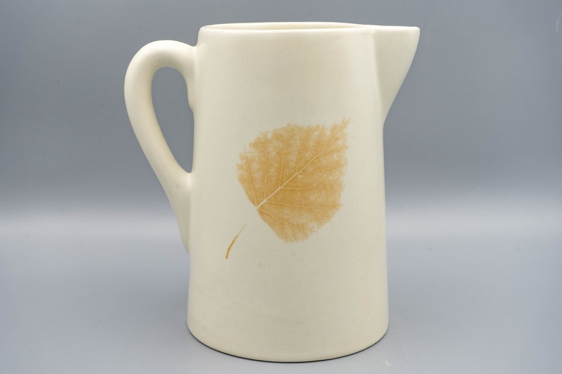 Denby Energy Leaf Ceramic Pitcher Vintage British Pottery Water Pitcher Stoneware Water Jug English Dinnerware image 4