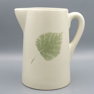 Denby Energy Leaf Ceramic Pitcher Vintage British Pottery Water Pitcher Stoneware Water Jug English Dinnerware image 2