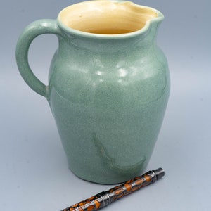 Pisgah Forest Pottery Turquoise and Yellow Pitcher image 10