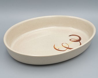 Denby Oval Vegetable Bowl | Vintage British Modern Dinnerware Serveware Stoneware | Special Order Pattern