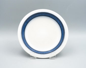 Heath Ceramics Rim Line White and Blue Ring Bread Plate | Vintage California Pottery Mid Century Modern Dinnerware