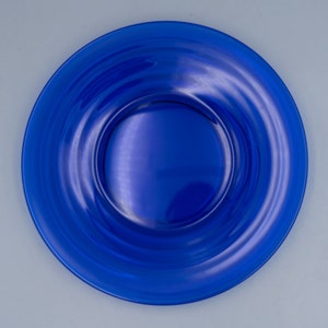 Hazel-Atlas Moderntone Cobalt Dinner Plate Vintage Depression Glass Mid Century Dinnerware image 3