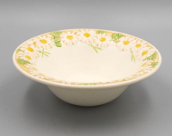 SALAD BOWL Metlox Poppytrail Sculptured Daisy | Vintage California Pottery | Mid Century Modern Dinnerware Easter Spring Decor