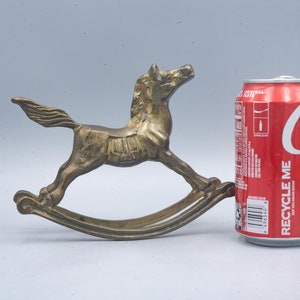 Vintage Brass Rockinghorse Figurine Decor Knick Knack Paperweight image 7