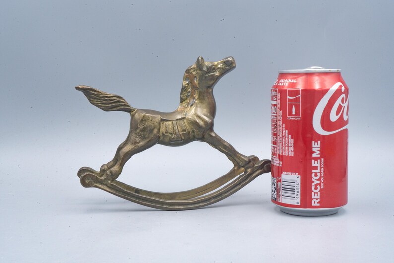 Vintage Brass Rockinghorse Figurine Decor Knick Knack Paperweight image 7