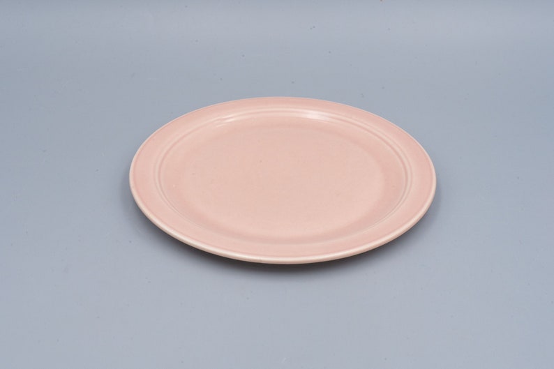 BREAD PLATE Vernon Kilns Early California Pink Vintage California Pottery Mid Century Modern Dinnerware Colorware Side Plate image 1