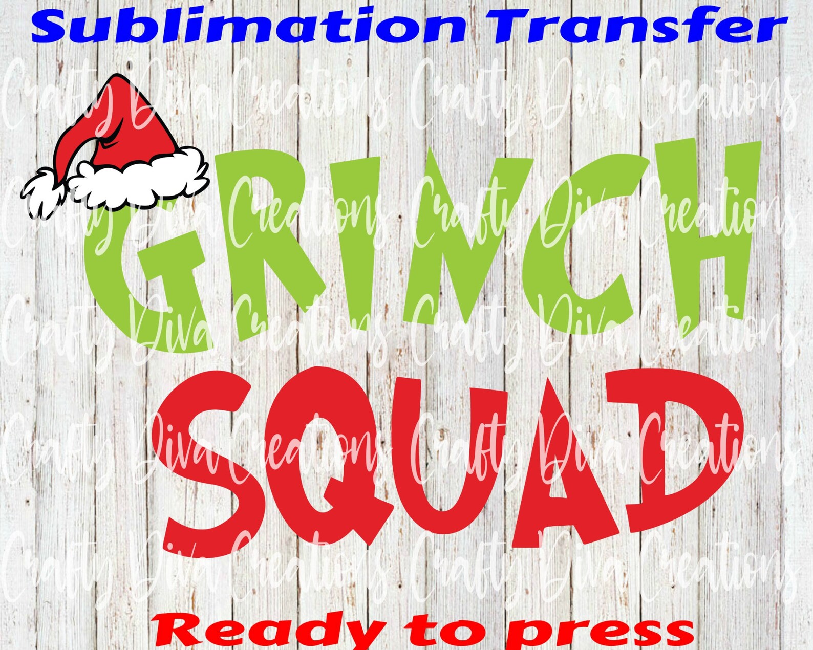 Grinch Squadready to press sublimation transfer/ full color Etsy