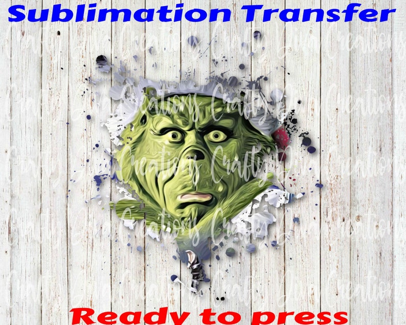 grinch screen print transfers