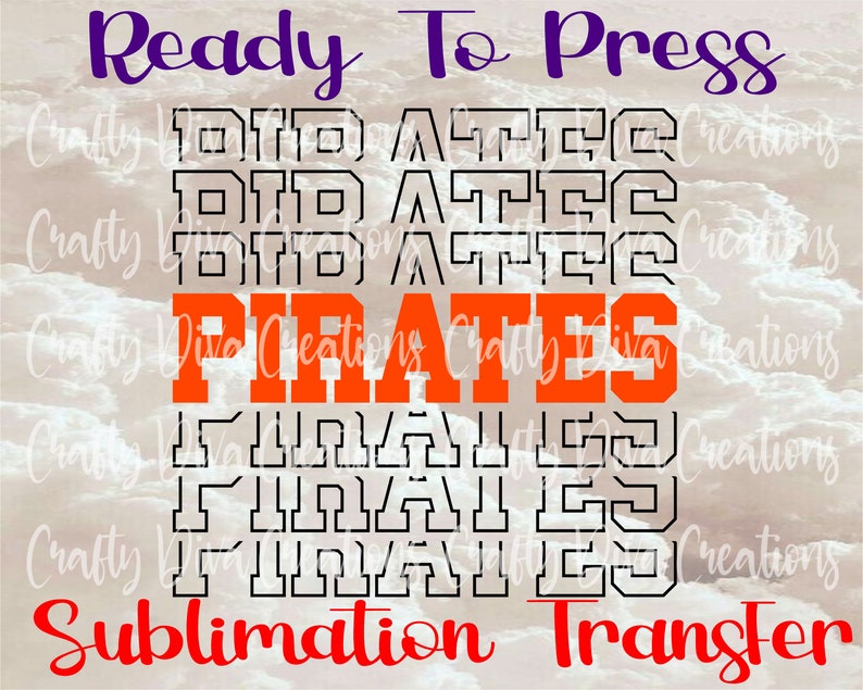Pirates-ready to press sublimation transfer full color transferheat transferSports