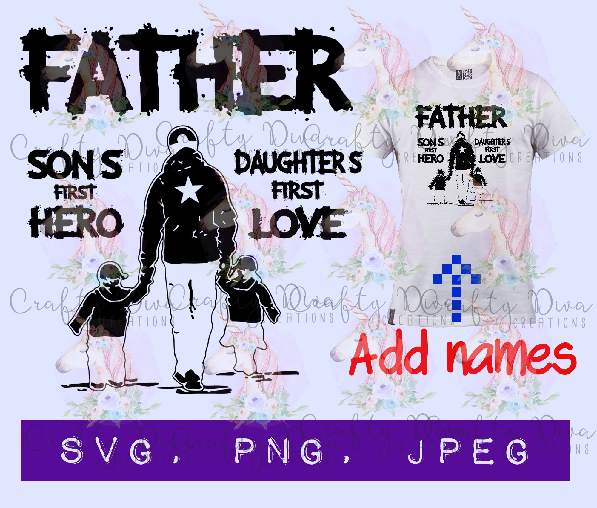 Download Father Son S Here And Daughter S Love Svg Png Jpeg Etsy