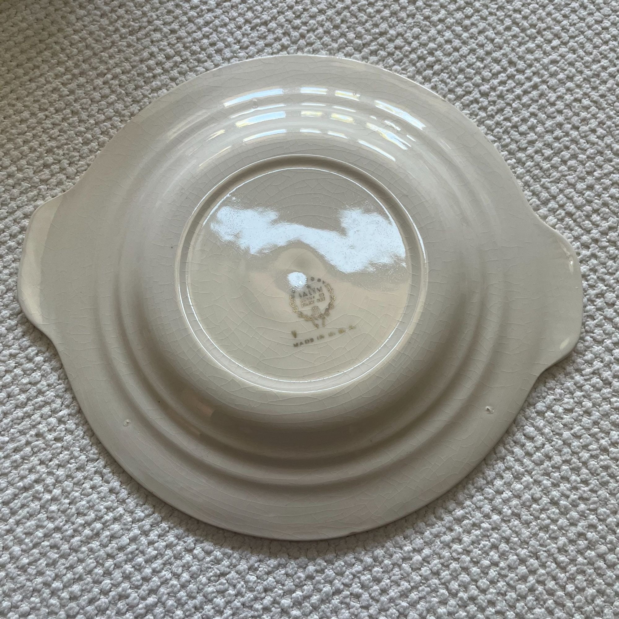 Victory by Salem China BASKET PP Needlepoint Handled Bread/dessert