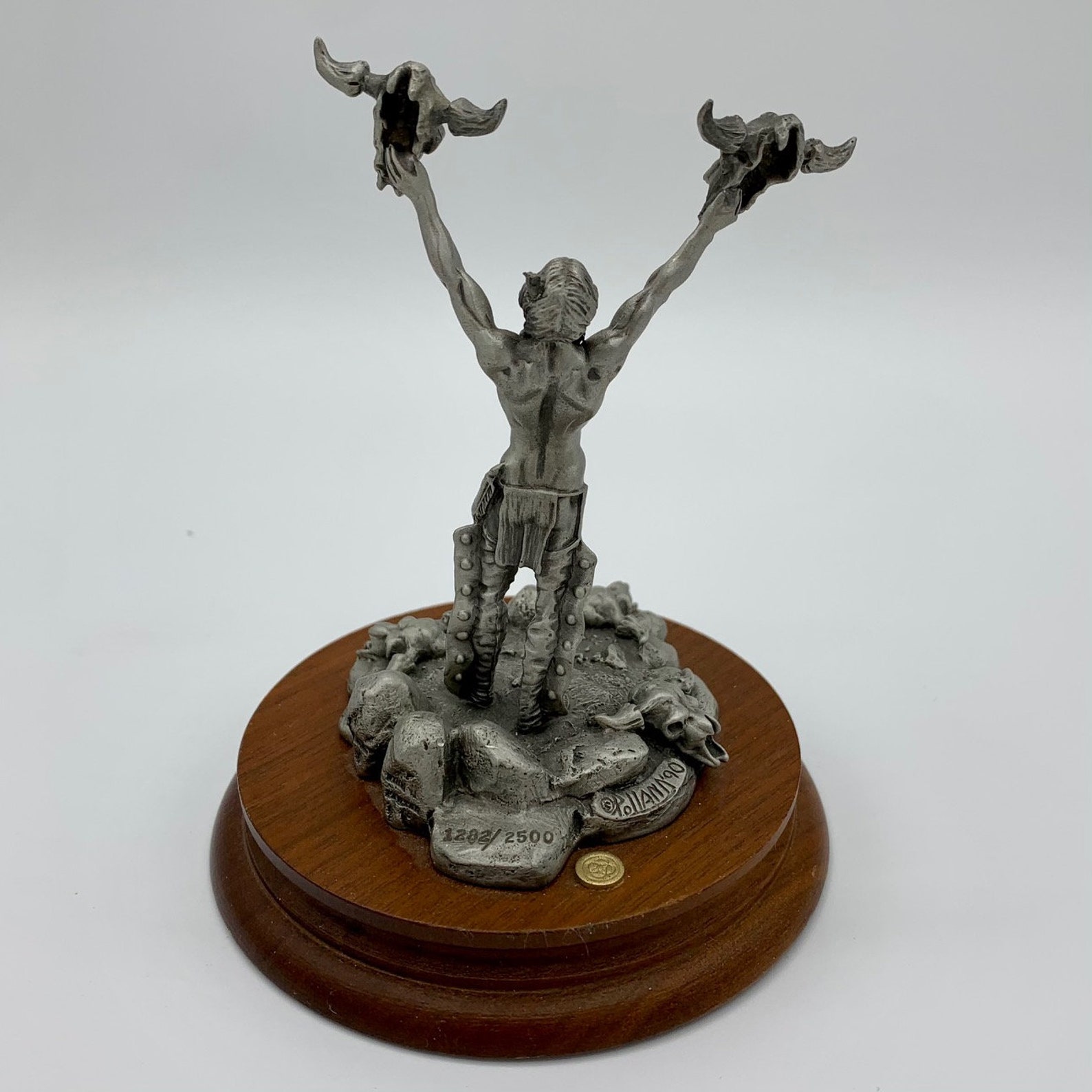 Limited Edition CHILMARK PEWTER SCULPTURE by Donald Polland buffalo