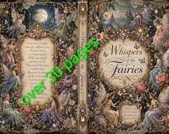 Journal Whispers of the Fairies Journal Ephemera kit including covers