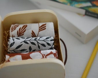 SET of 3 fabric bookmarks