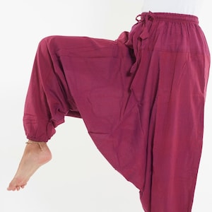 Simple Harem Cotton Pants Perfect for Yoga and Comfy Relax - Etsy