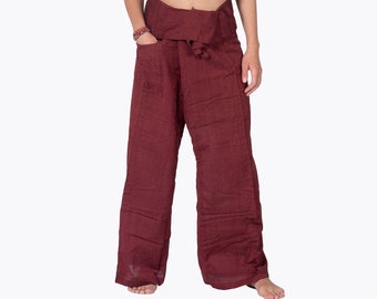 Thailändische Fischerhose 100% handgefertigte Baumwolle - Khadi Hose - Khadi Hose - Handgefertigt in Nepal