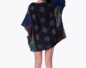 Robe Bohème Patchwork LD4 Népal - Taille L - 100% Coton - Neuf Avec étiquettes
