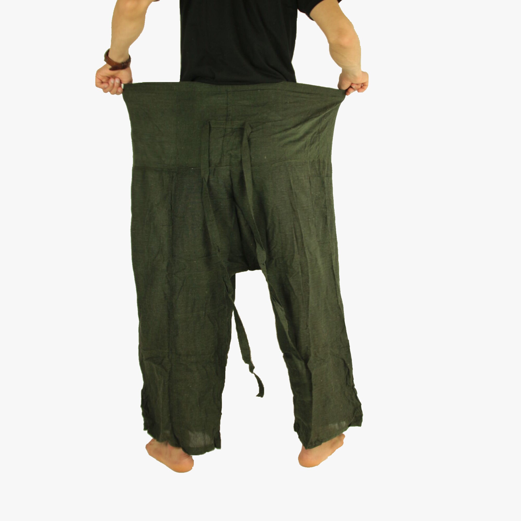 Kittiyashop Thai Fisherman Hose - Bequeme Yoga Hose In Free Size Aus Baumwolle
