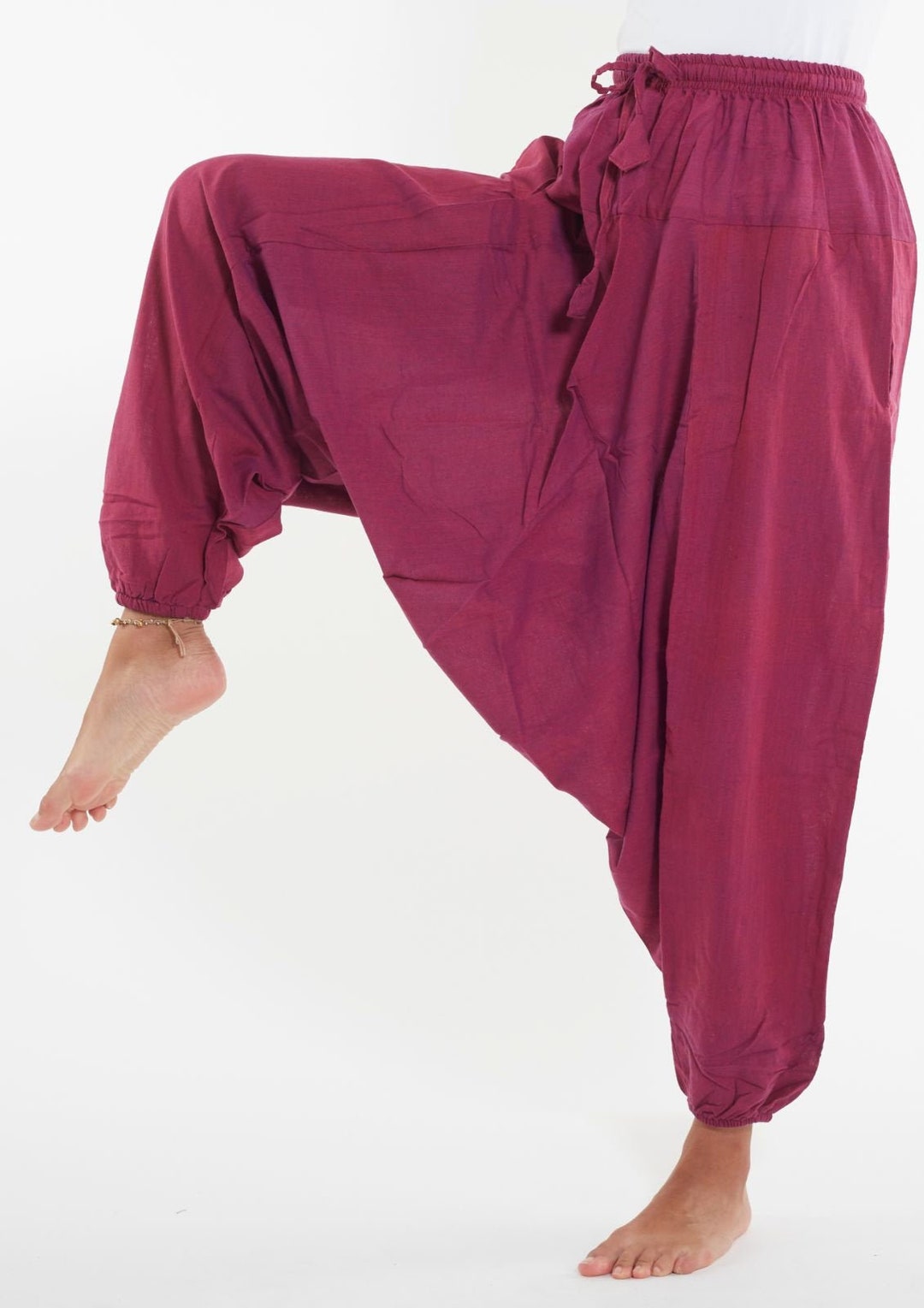Simple Harem Cotton Pants Perfect for Yoga and Comfy Relax - Etsy