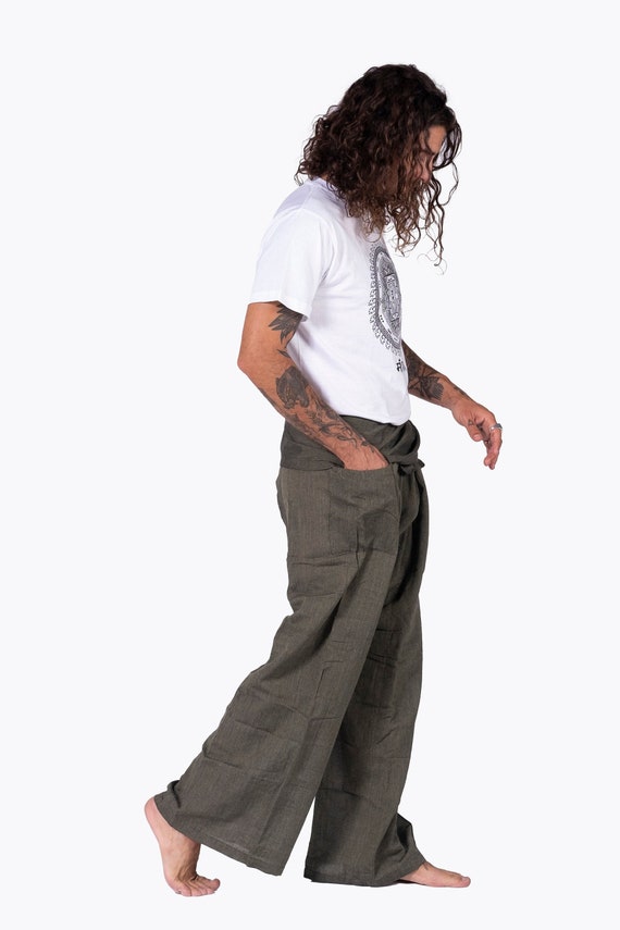 100% Hand Made Cotton Thai Fisherman Pants Loose-fitting Men & Women Khadi  Pants Boho Hippie Style Fisher Man Pants Made in Nepal - Etsy