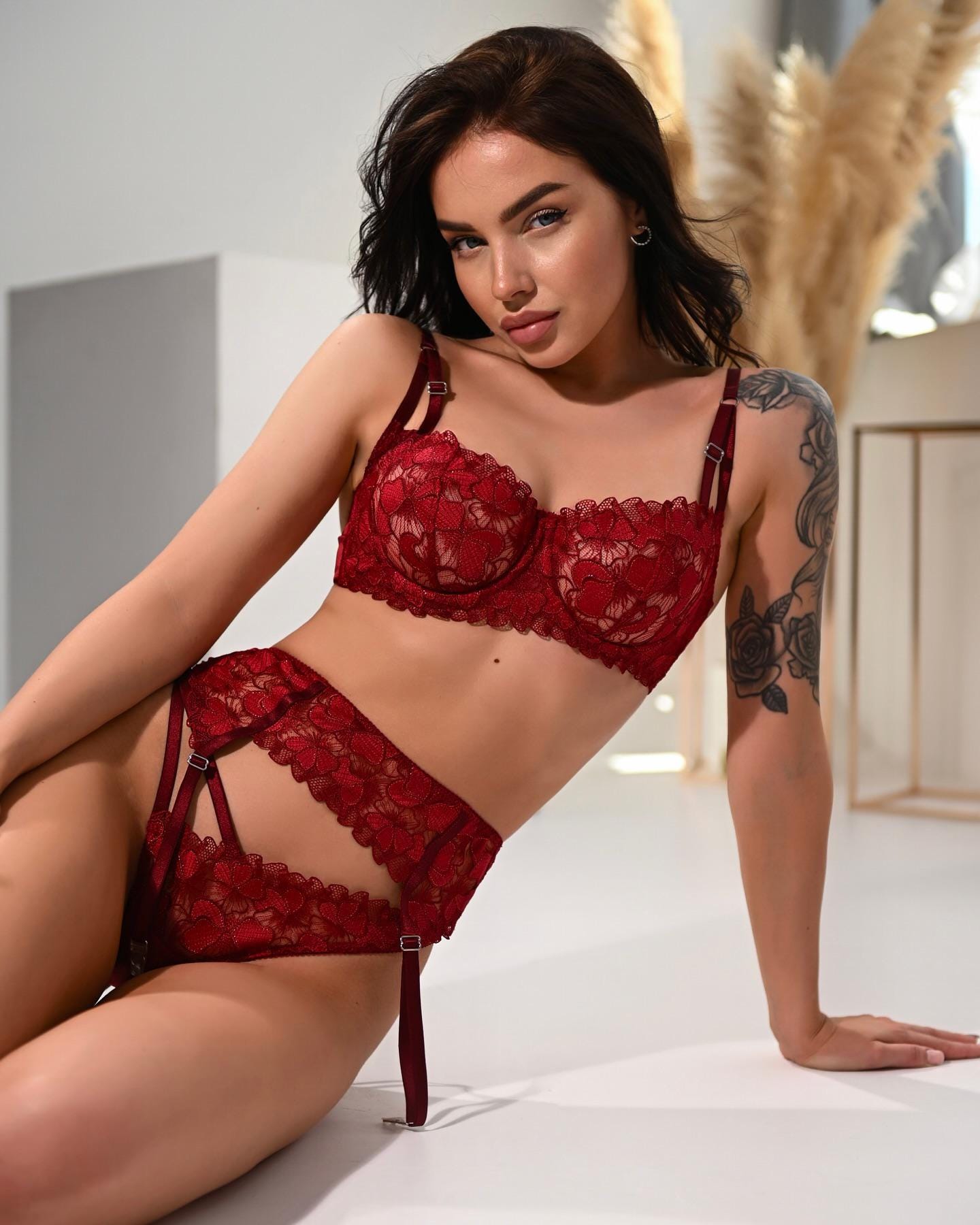 Burgundy Lingerie Etsy