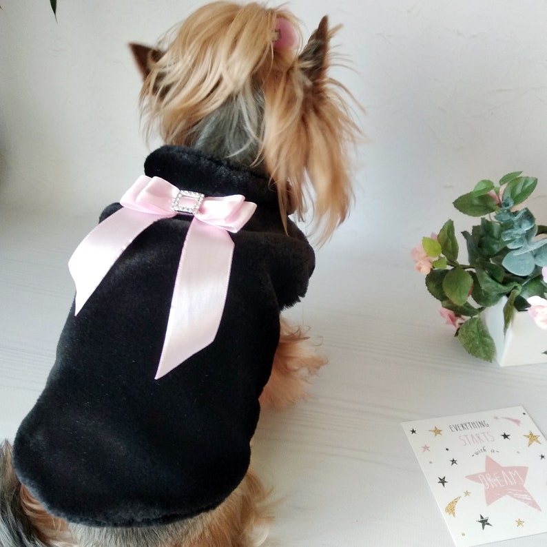 Faux fur vest for dog black fur vest for dog fur vest for Etsy