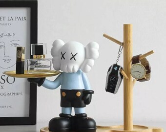 Kaw Statue Decor, Kaws Accessory Holder, Key Storage Tray, Kaws Key Tray Holder, Resin Decorative Kaw Sculpture