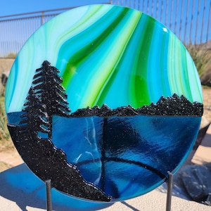 Northern Lights Glass Plate