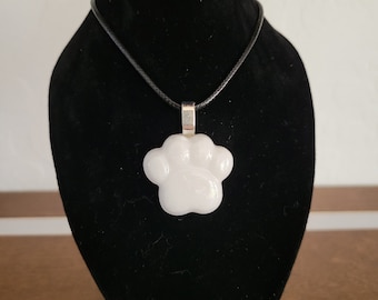 Dog Pawprint and Bone Pendant Necklaces
