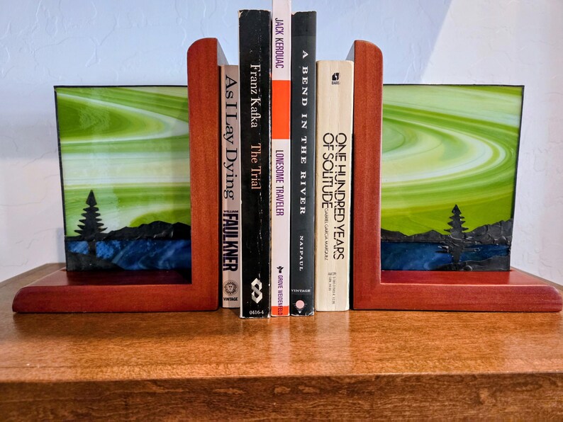 Northern Lights Bookends - Etsy