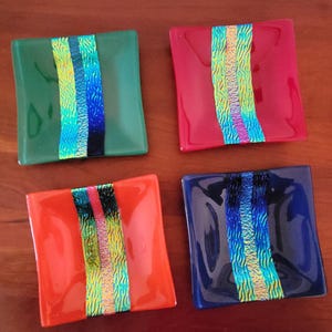 Iridescent Glass Dessert Plates