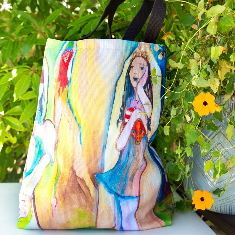 Oh So Springtime Canvas Tote image 1