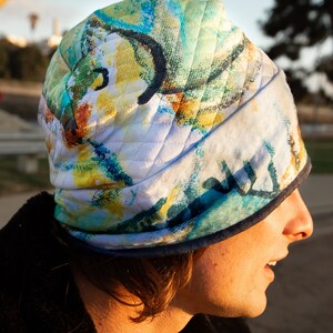 Skulls & Peace Bird Reversible Cotton Beanie image 7