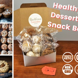 Keto Paleo Variety Box - Gluten and Sugar Free Cookies, Muffins, Snacks - Healthy Gift Box, Gift for Health Nut, Healthy Birthday Gift