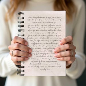 Carnet de lettres d'amour romantique | Journal ligné avec note manuscrite émouvante pour partenaire, cadeau pour anniversaire, Saint-Valentin