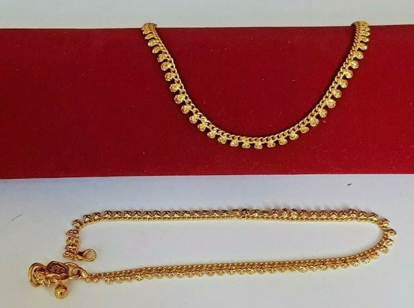 22ct gold plated Anklets Chain/ payal chain Etsy