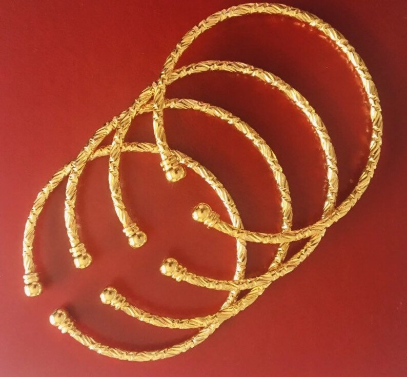 22ck gold plated Asian bangles Etsy