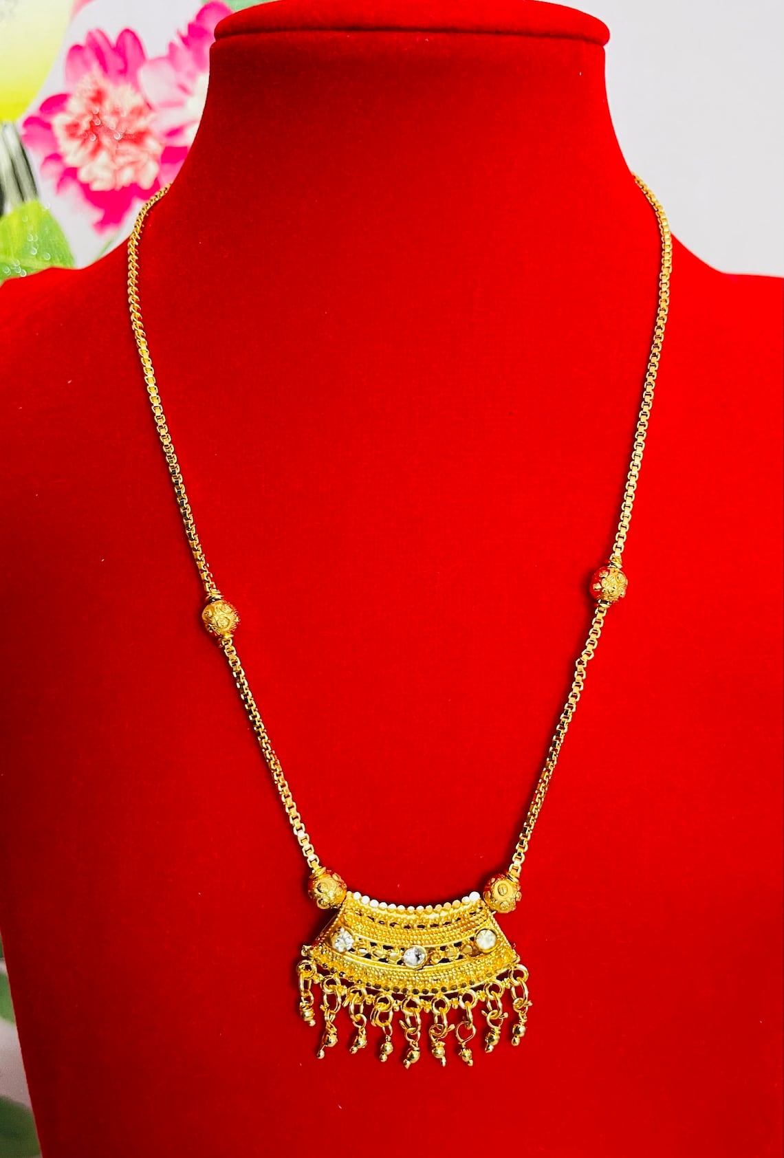 22ct gold plated Asian necklace Etsy